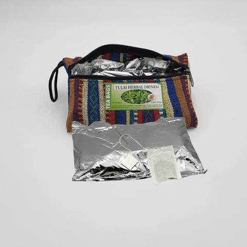 Tulsi Herbaltee / Heiliges Basilikum mit Wellnesskräutern - 25 Beutel / Tasche