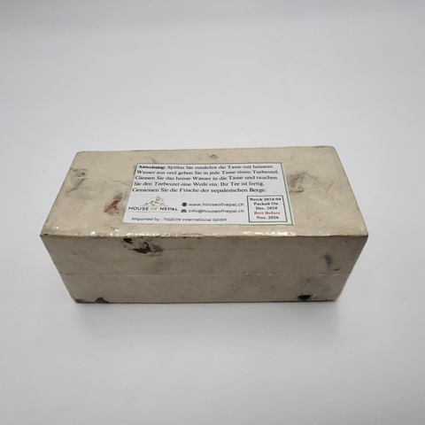 Tulsi Herbaltee / Heiliges Basilikum mit Wellnesskräutern - 25 Beutel / Loktapapier-Box