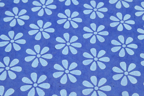 Lokta-Geschenkpapier Blaue Blume