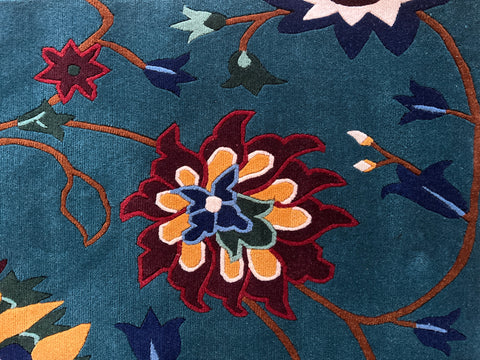 Himalaya-Blüten blau Teppich 175 x 285 cm