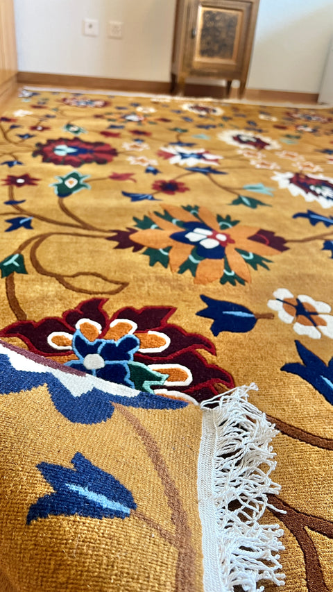 Himalaya-Blüten gelb Teppich 175 x 285 cm