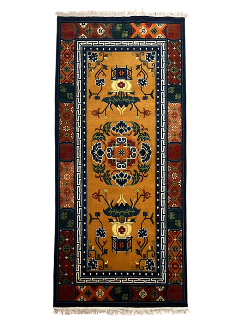 Pasang Vessel gelb Teppich 90 x 180 cm