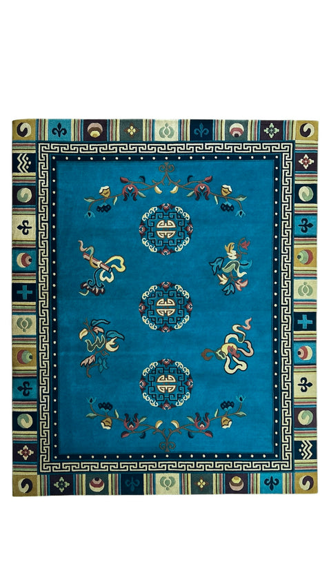 Phulmaya blau Teppich 175 x 225 cm