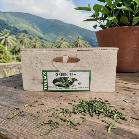 Grüntee - 25 Beutel / Loktapapier-Box
