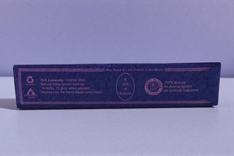 House of Nepal Lavendel Räucherstäbchen, 15 Stück, 100% natürlich, handgefertigt, stressabbauend, für Meditation und innere Ruhe.