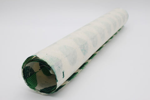 House of Nepal Lokta-Geschenkpapier Boghi-Blatt mit grünen Blättern, handgefertigt, 75x49 cm