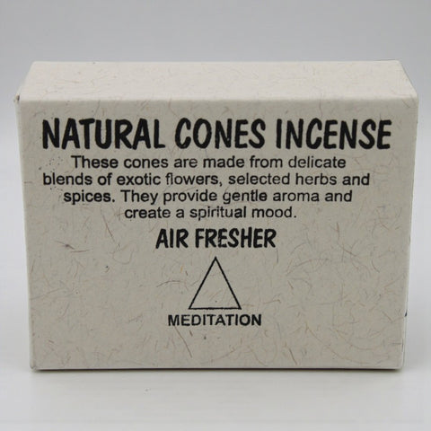 House of Nepal Räucherkegel Meditation, natürliche Räucherkegel für Meditation, Reinigung und Wellness, 25 Stück
