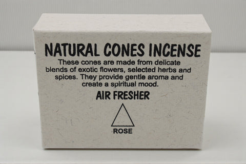 House of Nepal natürliche Räucherkegel Rose, 25 Stück, 100% natürliche Kräuter und Blüten für Meditation und Wellness