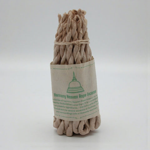 House of Nepal Räucherseil Harmony Heaven, naturfarbenes Seil, 20 Stück, 9 cm lang, für Entspannung und Wohlbefinden.
