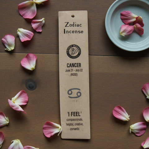 House of Nepal Räucherstab Krebs Rose – Zodiac Incense mit Duftnote Rose, 15 Stk.