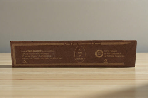House of Nepal Zedernholz Räucherstäbchen, 15 Stück, 100% natürlich, handgefertigt, für Meditation und innere Ruhe