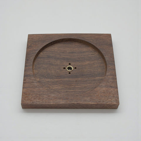 House of Nepal Ayata Räucherstäbchenhalter aus dunklem Holz mit schlichtem Design, 9,5 cm