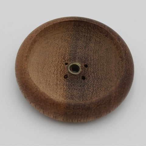 House of Nepal Räucherstäbchenhalter aus hellem Holz, rund, 2,2 x 6 cm, schlichtes Design