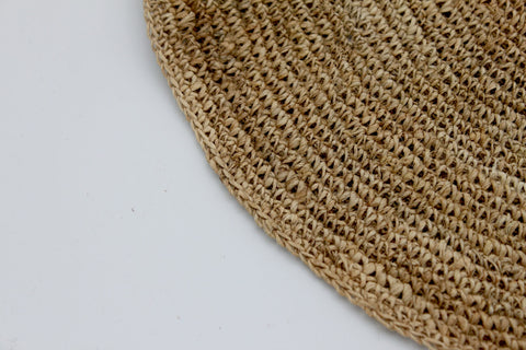 House of Nepal rundes Tischset aus 100 % Bio-Hanf, handgewebt, natürliche Farbe, schmutzabweisend, 4er-Set