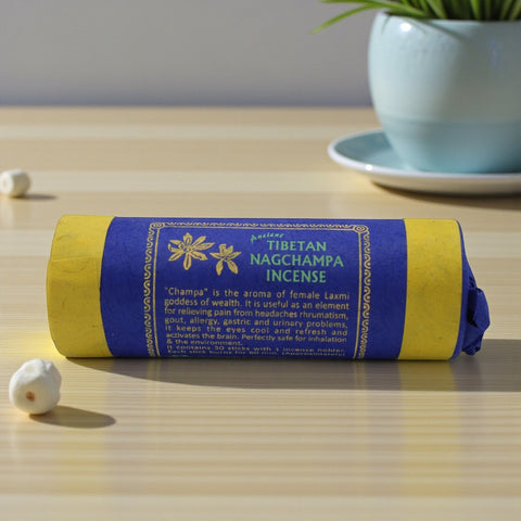 House of Nepal Tibetische Nag Champa Räucherstäbchen aus Nepal, 30 Stk. mit Halter, 12,5 cm, 30 Min. Brenndauer