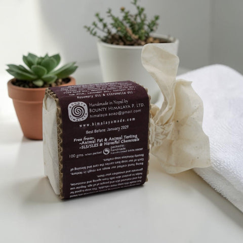 House of Nepal Himalaya Seife Yak Milch Naturseife, handgefertigt mit Chiuri-Butter, rein pflanzlichen Ölen und Berghonig. 100g.