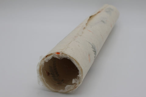 House of Nepal traditional Lokta paper gift wrap with pressed flowers and leaves, 75cm x 49cm.