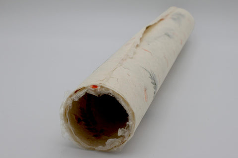 House of Nepal traditional Lokta paper gift wrap with pressed flowers and leaves, 75cm x 49cm.